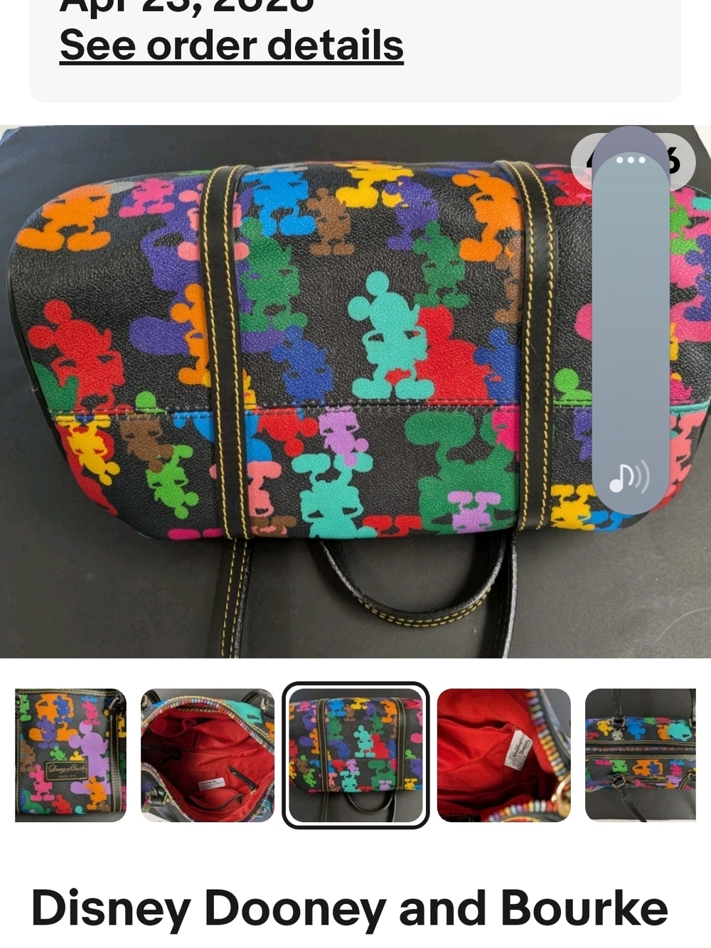 Dooney & Bourke Multicolor Disney Mickey satchel - Picture 4 of 7